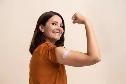 Woman Showcasing healthy body